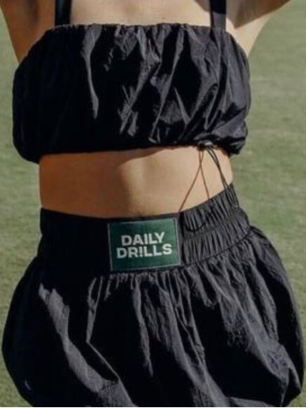 Black daily drills athletic set